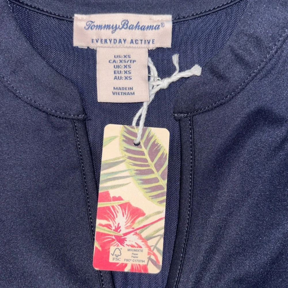 Tommy Bahama Skort Set Sleeveless Navy Top Blue Floral Print Skort Women’s XS